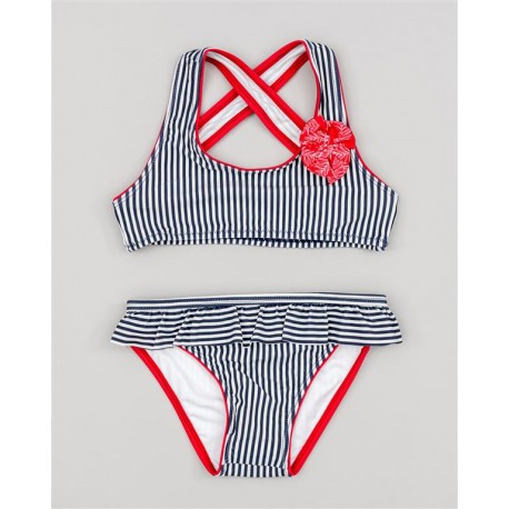 VESTIDO DE BAÑO ZIPPY REF 23012 MARINO-ROJO