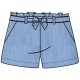 SHORT ZIPPY NIÑA CHAMBRAY REF 23010