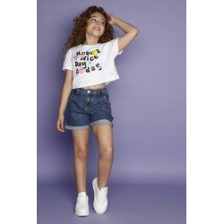 SHORT NIÑA REF  8937 DENIM MEDIO