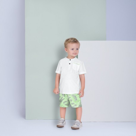 CONJUNTO MILON NIÑO REF 15053 BLANCO-VERDE