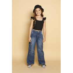 PANTALON RETRO CARGO REF 8964 MEDIO OSCURO