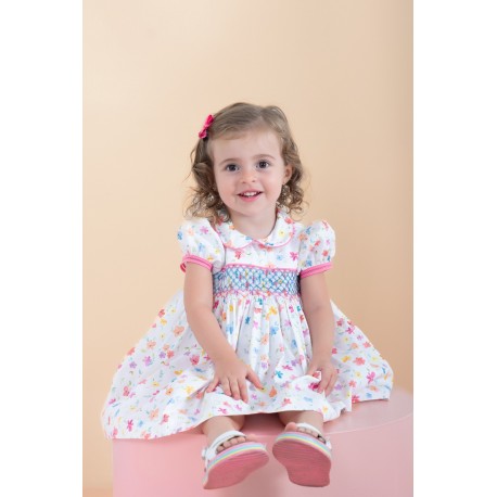 VESTIDO BORDINO NIÑA REF 6035 ESTAMPADO