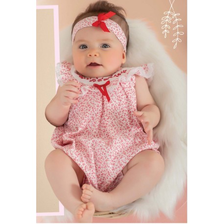 MAMELUCO BORDINO NIÑA REF 5996 ROJO