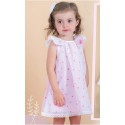 VESTIDO BORDINO NIÑA REF 6013 ROSADO