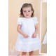 VESTIDO BORDINO NIÑA REF 6007 BLANCO
