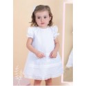 VESTIDO BORDINO NIÑA REF 6007 BLANCO