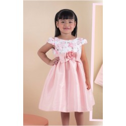 VESTIDO BORDINO NIÑA REF 6017 ROSADO