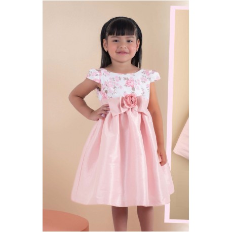 VESTIDO BORDINO NIÑA REF 6017 ROSADO