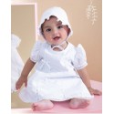 VESTIDO BORDINO NIÑA REF 6000 BLANCO