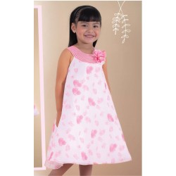 VESTIDO BORDINO NIÑA REF 6038 ROSADO