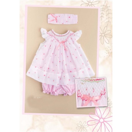 VESTIDO BORDINO NIÑA REF 6028 ROSADO