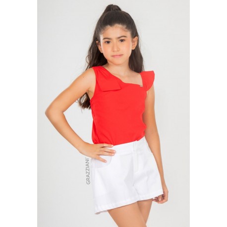 CONJUNTO NIÑA REF 5158 BLANCO-ROJO