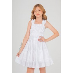 VESTIDO NIÑA REF 7113 BLANCO