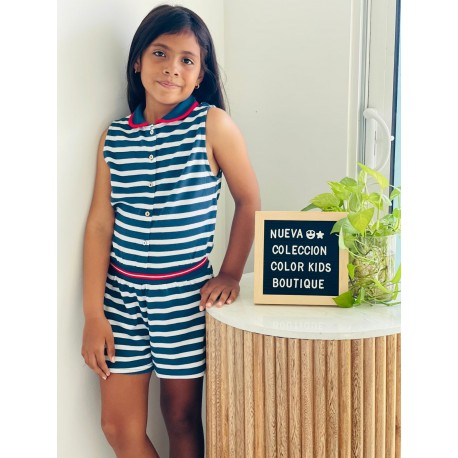 MONO PIQUET ZIPPY REF 23019  AZUL
