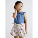 MAYORAL SHORT ESTAMPADO NIÑA REF 3275 MALVA