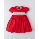 VESTIDO BORDINO NIÑA REF 6202 ROJO