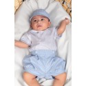 BORDINO CONJUNTO NIÑO REF 1343 BLANCO-AZUL