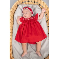 VESTIDO BORDINO NIÑA REF 6167 ROJO