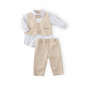 CONJUNTO BORDINO NIÑO REF 1363L BEIGE