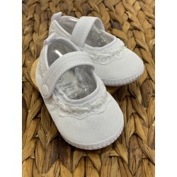ZAPATO NIÑA REF 013 ENCAJE-BLANCO