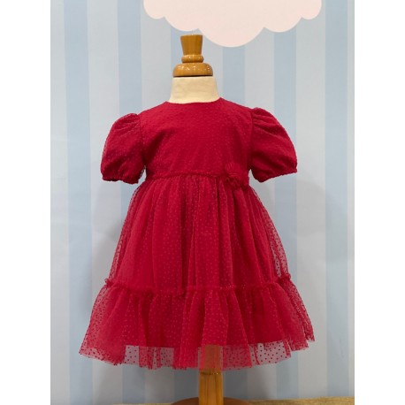 VESTIDO TUL  BABY NIÑA REF 2971 ROJO