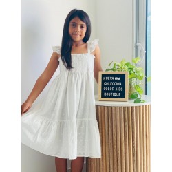 VESTIDO ZIPPY NIÑA REF 23028 BLANCO