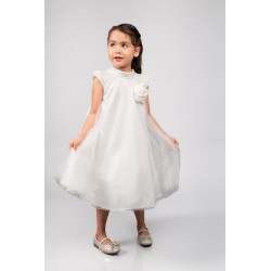 VESTIDO BORDINO NIÑA REF 6194 CRUDO