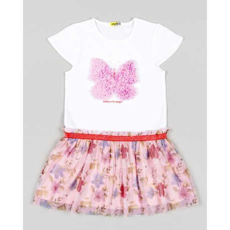 VESTIDO MINI NIÑA REF 501-24056 BLANCO