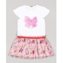 VESTIDO MINI NIÑA REF 501-24056 BLANCO