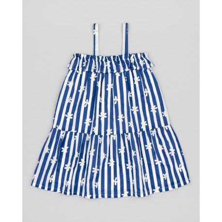 VESTIDO NIÑA REF 501-24025 RAYAS AZULES