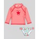 CONJUNTO PLAYERO NIÑA REF 704-24003 CORAL
