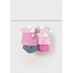 CONJUNTO X4 PIEZAS NIÑA REF 1670 TULIPAN