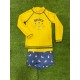 CONJUNTO BABY NIÑO PLAYERO REF 703-24005 AMARILLO