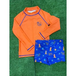 CONJUNTO PLAYERO NIÑO REF 602-24005 NARANJA