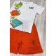 CONJUNTO NIÑO REF 303-24008 BLANCO-NARANJA