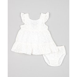 VESTIDO OJALILLO REF 501-24010 BLANCO