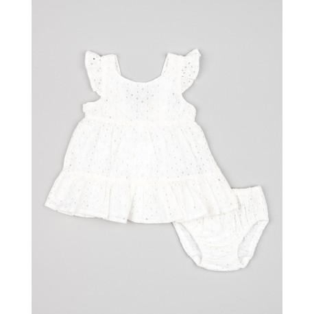VESTIDO OJALILLO REF 501-24010 BLANCO