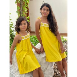 VESTIDO NIÑO EN CROCHET REF 501-24024 AMARILLO