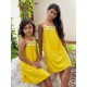 VESTIDO NIÑO EN CROCHET REF 501-24024 AMARILLO