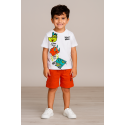 CONJUNTO NIÑO REF 303-24008 BLANCO-NARANJA
