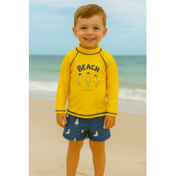 CONJUNTO BABY NIÑO PLAYERO REF 703-24005 AMARILLO