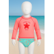 CONJUNTO PLAYERO NIÑA REF 704-24003 CORAL