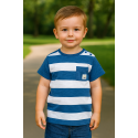 CAMISETA BABY NIÑO REF 303-24015 BLANCO-AZUL