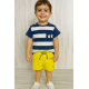 CAMISETA BABY NIÑO REF 303-24015 BLANCO-AZUL