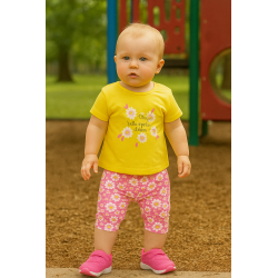 CONJUNTO BABY NIÑA REF 602-24003 AMARILLO