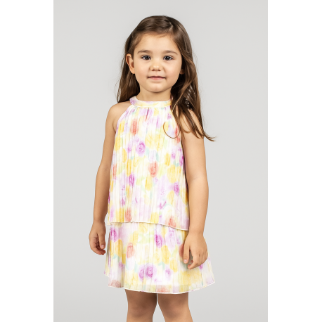 VESTIDO NIÑA REF 501-24028 ESTAMPADO AMARILLO