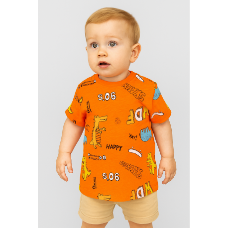 CAMISETA BABY NIÑO REF 303-24008 NARANJA