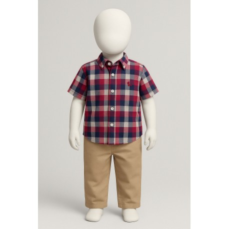 CAMISA BABY REF 2237 CUADROS ROJOS