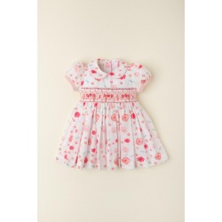 VESTIDO BORDINO NIÑA REF 6293 ESTAMPADO FLORES