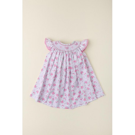 VESTIDO BORDINO NIÑA REF 6295 ESTAMPADO FLORES